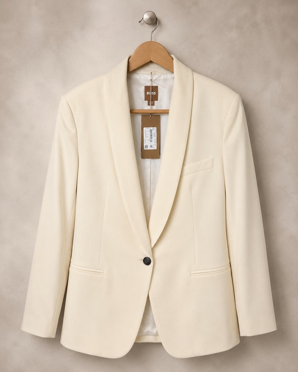BOSS Hugo Boss Jigago Women's Cream Oversized Wool Blend Blazer Size 6 NWT